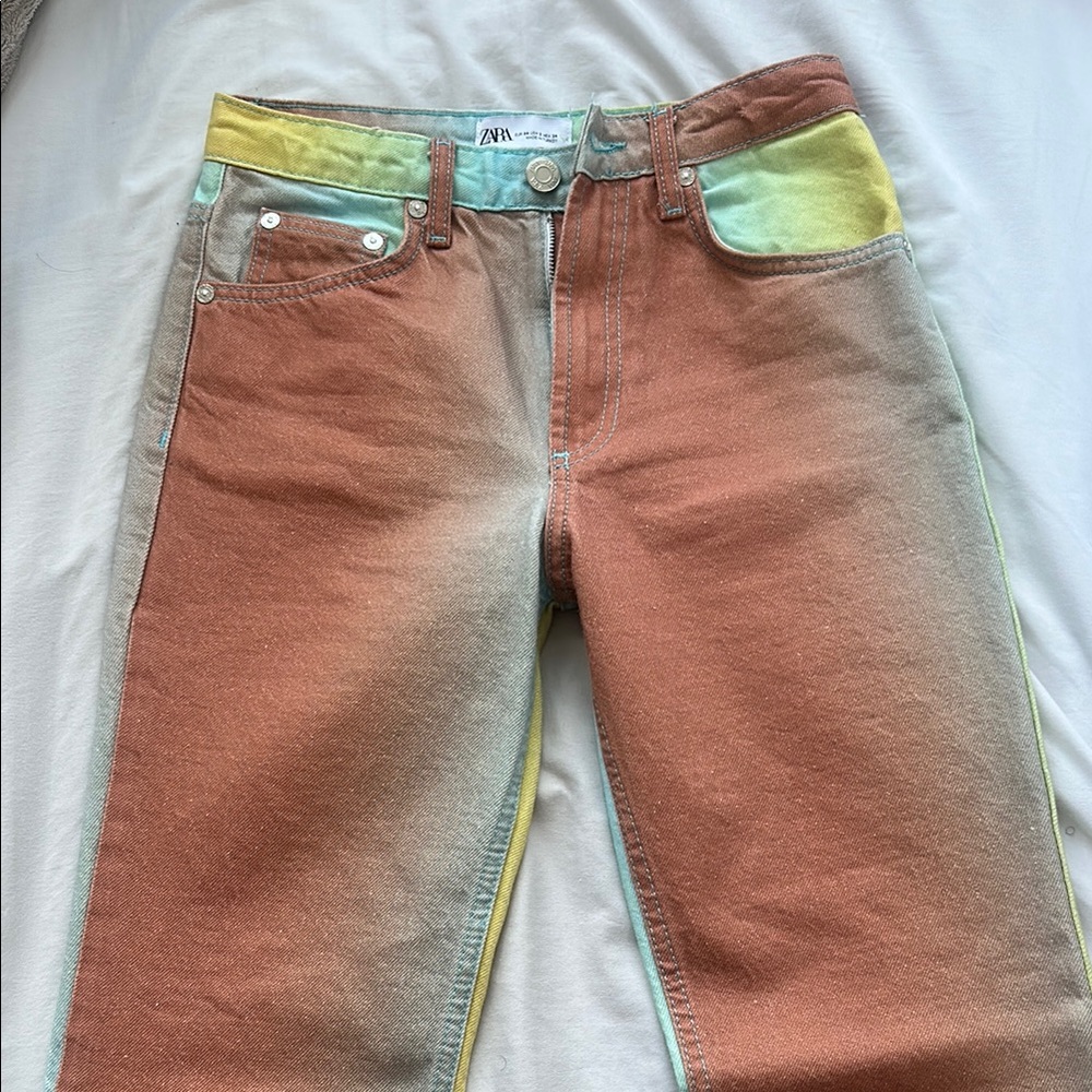 Zara Earthy Tone Gradient Jeans